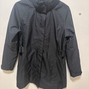 Women’s Dark Gray Trench Coat with Hidden hood in Collar